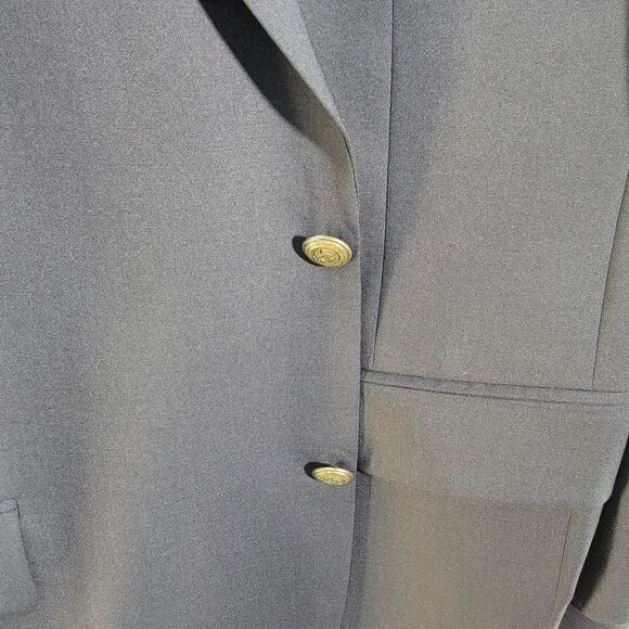 Jos A. Bank Black 100% Wool Blazer Single Breasted Notched Collar Men's Size 48R - Picture 9 of 13